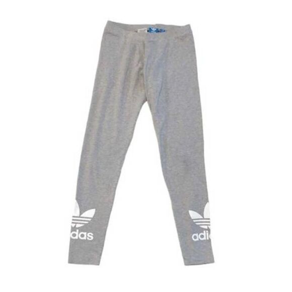 Adidas Originals Trefoil Light Gray Workout Leggings Small - Picture 4 of 7